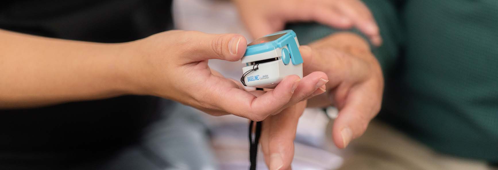 Patient getting heart rate tested